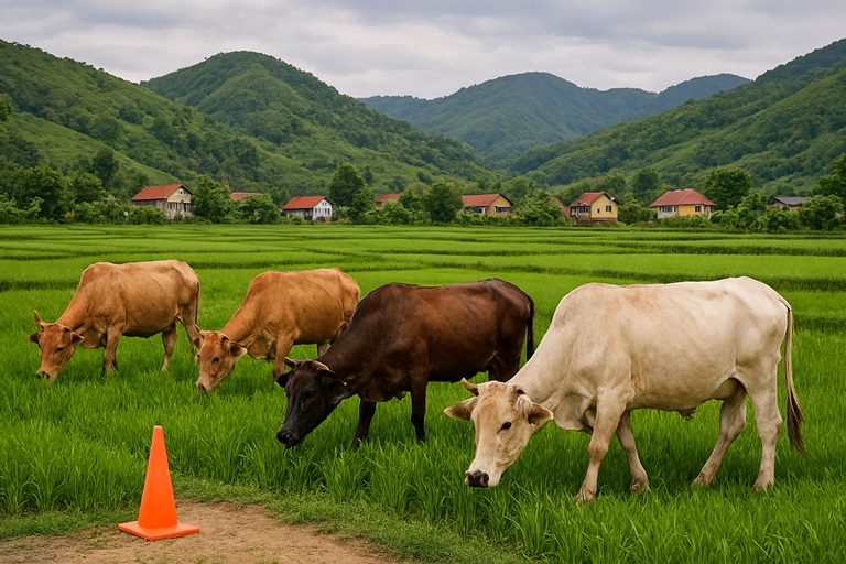 Cows Grazing